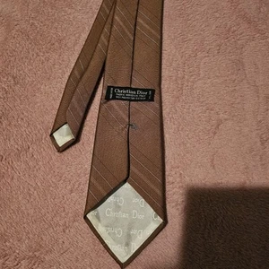 Christian Dior Striped Neck Tie - Picture 1 of 6