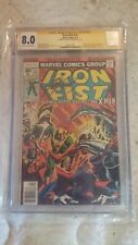Iron Fist 15 CGC SS Chris Claremont 8.0 yellow label last issue X-Men appearance