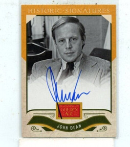 JOHN DEAN 2012 Panini Golden Age Historic Signatures Auto  #JD Nixon Watergate