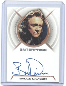 Tarjeta autografiada 2003 Star Trek Enterprise Bruce Davidson (Menos) #A20 - Imagen 1 de 2