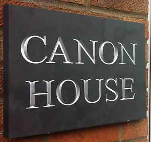 LARGE SLATE HOUSE SIGN 20mm THICK with HIDDEN FIXINGS - Picture 1 of 2