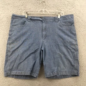 Riders By Lee Chino Shorts Womens (actual 43x9) Blue Denim Hi-Rise Cotton Blend - Picture 1 of 21