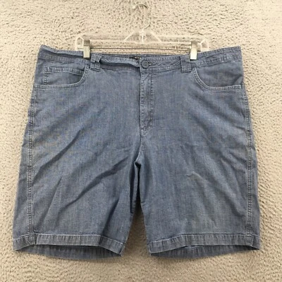 Pantalones cortos chinos Riders By Lee para mujer (43x9 real) azul denim mezcla de algodón de tiro alto Foto 1 de 4