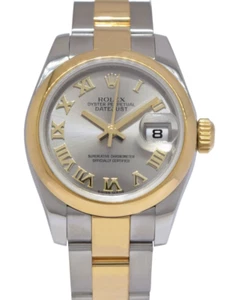 Rolex Datejust 18k Yellow Gold/Steel Roman Dial 26mm Watch +Papers G 179163 - Picture 1 of 11