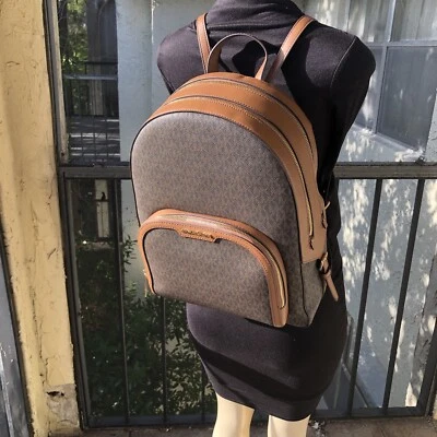 Michael Kors Grande Viaje Marrón Escuela MK Mochila Hombro Cartera Bolso de Mano Foto 1 de 4