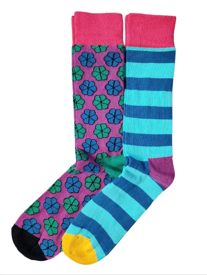 Paquete de 2 calcetines HAPPY para hombre de algodón púrpura talla 8-12 nuevos con etiquetas Foto 1 de 1