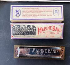 New ListingVintage M. Hohner Marine Band Harmonica Made Germany 1896 key of A Original Box