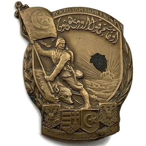 Original WW1 Ottoman Empire Turkish Army XV Corps 15th Korps Lapel / Cap Badge - Picture 1 of 3