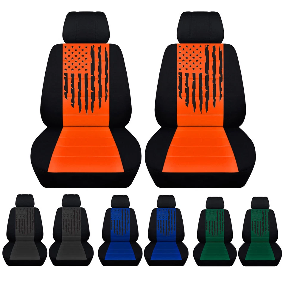 Чехлы на автомобильные сиденья — подходят для Dodge Charger 2006–2010 годов выпуска с поврежденными флагами - Изображение 1 из 1