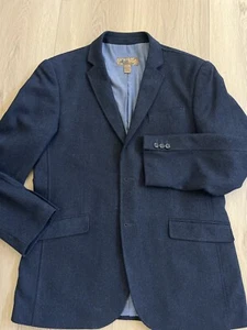 Blue by Pronto Uomo Herren Blau Wollmischung Tweed Sport Blazer Jacke Größe Large - Bild 1 von 8