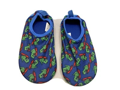 Boys Beachwear Shoes Water Dinosaurs Print Blue - Image 1 of 4