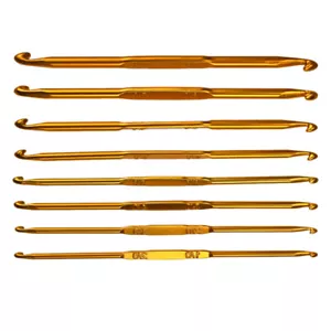 Tunisian Crochet Needles Pack of 8 Crochet Hook Knitting Set Crochet Hook Kit - Picture 1 of 11
