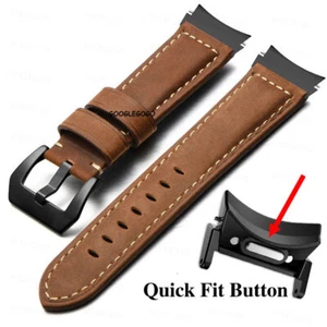 Schnellverschluss Leder Band Armband für Samsung Galaxy Watch 7 6 5 4 40/44 Classic - Bild 1 von 10