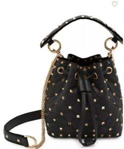 Valentino Garavani Rockstud Leather Exterior Mini Bags & Handbags 