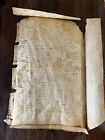 ÉNORME feuille manuscrite biblique sur velours du 11ème siècle TRÈS RARE - 1075 AD