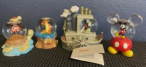 Precious Vintage 4-Piece Disney Collectible Mini-Snow Globe Set - Picture 1 of 8