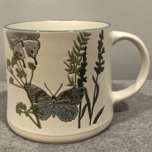 Eli + Ana CHANDLER MOTH Blue Green Butterflies Ceramic Coffee Tea Mug - Picture 1 of 15