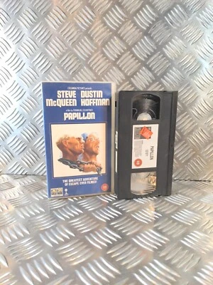 PAPILLON - Steve McQueen / Dustin Hoffman - Classic 1973 Film On VHS Video Tape  - Image 1 of 4