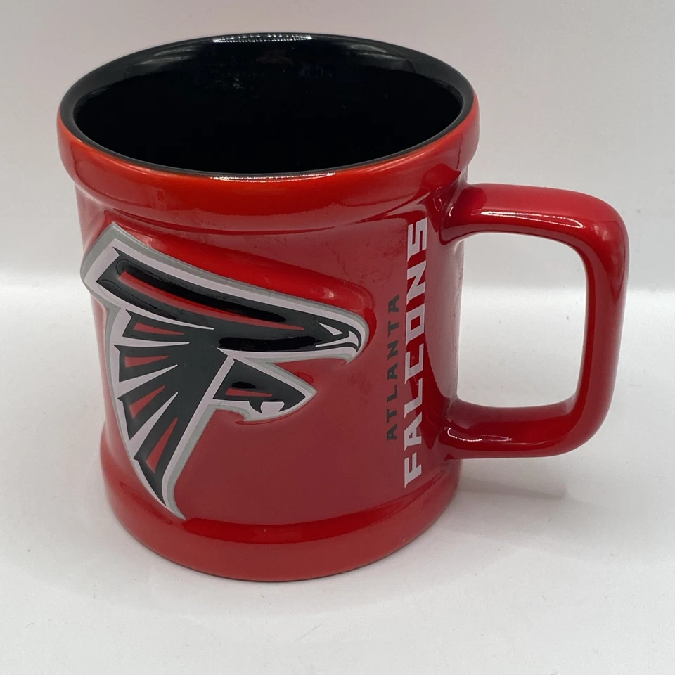 1999 Vintage NFL Atlanta Falcons Red Coffee Mug Sculpted Logo 8oz Cup