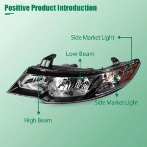 Headlamp For Kia Forte Forte Koup 2010-2013 Headlights Assembly Pair Clear Lens - Picture 1 of 9