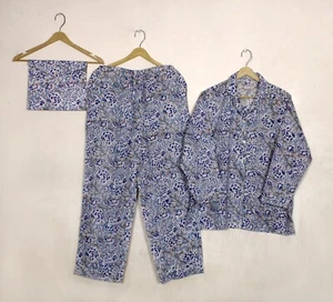 Reine Baumwolle Blockdruck Baumwolle Nachtanzug Personalisiert Pyjama Brautjungfer Geschenk. - Bild 1 von 6