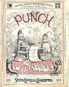 PUNCH or THE LONDON CHARIVARI Weekly Magazine humor satire Sept. 13, 1922 London - Imagen 1 de 9