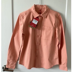 Topo Designs Womens Dirt Shirt Peach Medium Organic Cotton Button Down Top - Picture 1 of 18