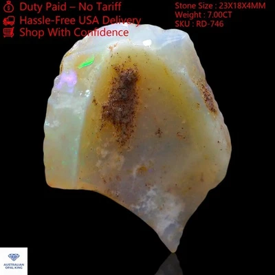 Colgante de piedras preciosas artesanales de ópalo de fuego natural... - Imagen 1 de 4