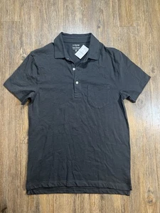 Nuevo con etiquetas Polo pequeño J Crew Garment-Dye Knit Goods Slub algodón hilo gris para hombre - Imagen 1 de 8