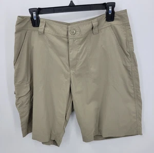 Pantalones Cortos Columbia Para Mujer 10 Tostado Caqui Frente Plano Nylon Exterior Senderismo Informal - Imagen 1 de 9