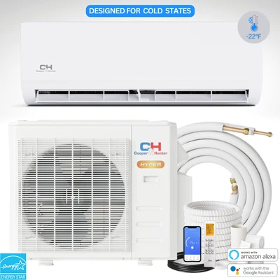Aire acondicionado bomba de calor Hyper Mini Split de alta eficiencia 230 V 9000-24000 BTU Foto 1 de 4