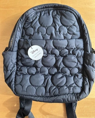 Disney Vera Bradley Mickey Head Quilted Design Backpack Featherweight Black - Image 1 of 4