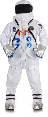 Deluxe Astronaut Suit Adult Costume | White | One Size - Image 1 of 2
