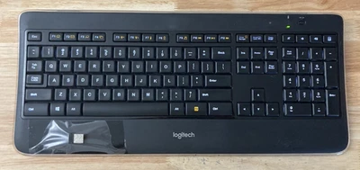 Logitech K800 Y-R0011 Illuminated Wireless Keyboard with USB Dongle (Tested) - Photo 1/3