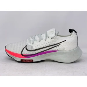 Nike Air Zoom Tempo NEXT% Flyknit White Sneakers, Size 7Y / 8.5W BNIB CJ2102-100 - Picture 1 of 8