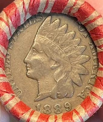 unsearched old cents roll vintage coins 50 pennies penny collection set lot 7q - Image 1 of 4