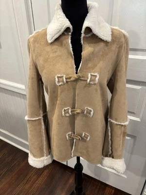 Jaqueta de lã Natalie And Me Weekend micro camurça gabinete alternado tamanho M Rn#45749 - Imagem 1 de 4