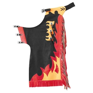 52HS Western Youth Child Rodeo Bronc Bull Riding Show Genuine Leather Chaps - Picture 1 of 5