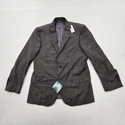 Brooks Brothers Hombres 40S Ajuste Clásico Elastizado Marrón A Cuadros Lana Traje Chaqueta Blazer Foto 1 de 4