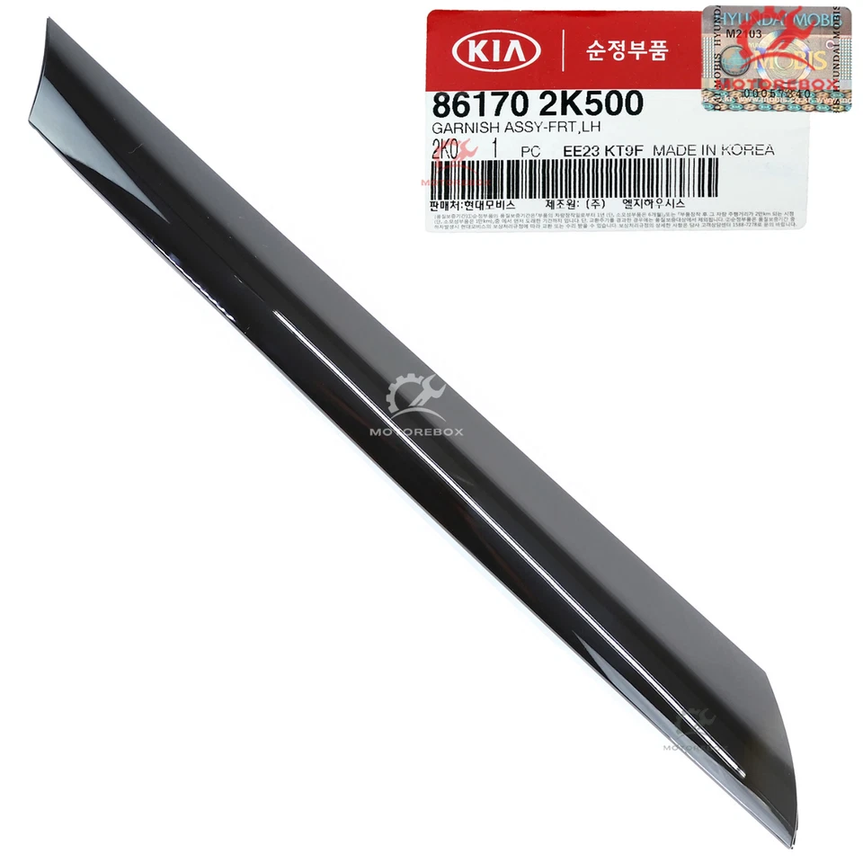 Moldura de acabamento de pilar de para-brisa GENUÍNA FR-LEFT 86170-2K500 para 2010-13 KIA SOUL - Imagem 1 de 4