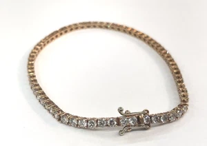 10k Rose Gold 4.69 CTW Diamond Tennis Bracelet 7" 4.0Dwt - Picture 1 of 12