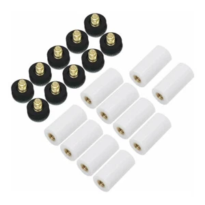 13mm Soft Grey Cue Tips Billiard Screw-On Tips Pool Cue Stick Replacements 10Pcs - Picture 1 of 12