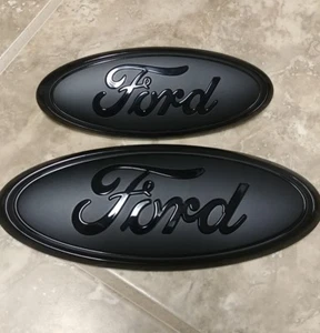 2016-2019 Ford Explorer FRONT  AND REAR GLOSS/MATTE pair emblem. 9" & 7"  - Picture 1 of 7