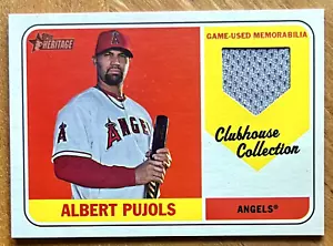 ALBERT PUJOLS 2018 Topps Heritage CLUBHOUSE COLLECTION Game-Used Relic #CCR-AP - Picture 1 of 1