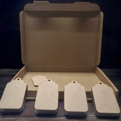 Wood shapes laser cut  tag shape Craft Wood Tag Embellishments Decoration - Image 1 of 4