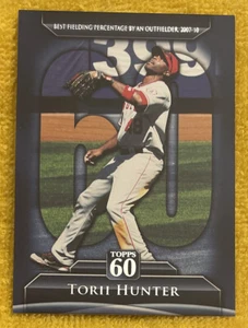 2011 Topps 60 T60-94 ⚾️ Torii Hunter ⚾️ Anaheim Angels ⚾️ Best Fielding % By OF - Picture 1 of 6
