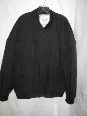 Chaqueta negra de colección Munsingwear 1886 forrada de bombardero de golf cremallera completa, XL Foto 1 de 4