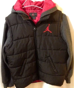 Air Jordan Hooded Puffer Jacket Coat Large Kids Boys 12-13 yrs Excellent Vibrant - Picture 1 of 12
