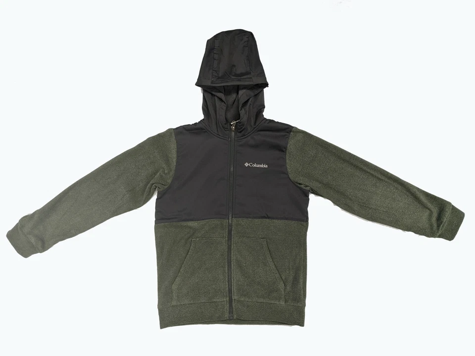 Columbia Boys Full Zip Fleece Hoodie Jacket Cypress Heather/Shark  - Image 1 of 1