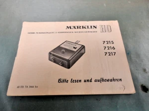 Folleto señal motor Marklin 7215 completo bonito con envío gratuito en EE. UU.! - Imagen 1 de 2